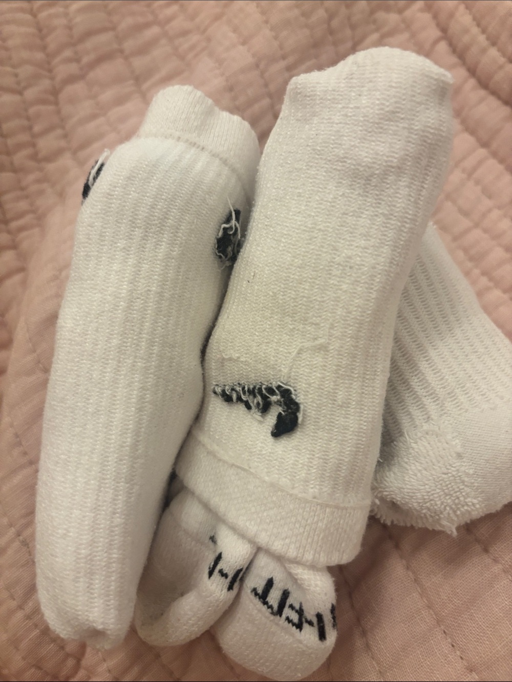 Nike White Low-Cut Women's Athletic Socks with Black Swoosh